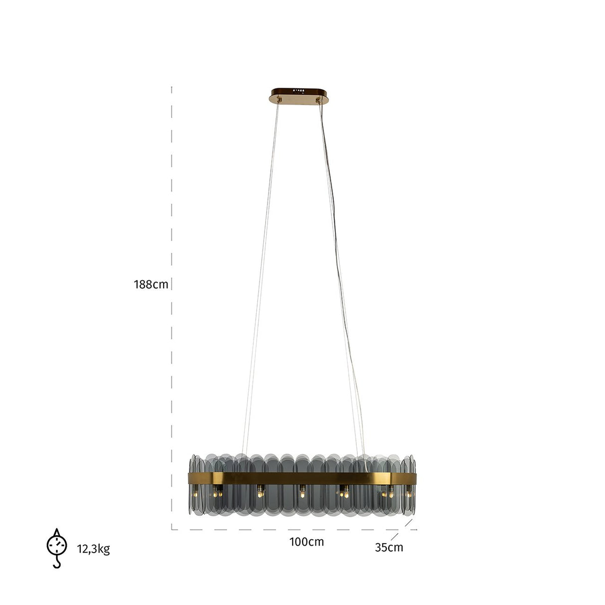 Plafondlamp Julio (Brushed Gold) van Richmond Interiors – Luxe comfort op maat van PureWonen. Vraag naar de beste prijs.