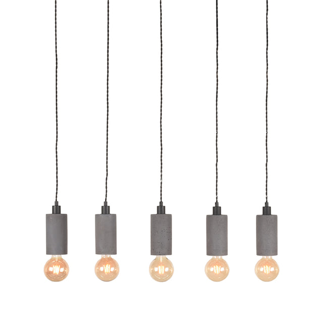 LABEL51 Hanglamp Fresco - Concrete - Beton - 5-Lichts van LABEL51 – Luxe comfort op maat van PureWonen. Vraag naar de beste prijs.