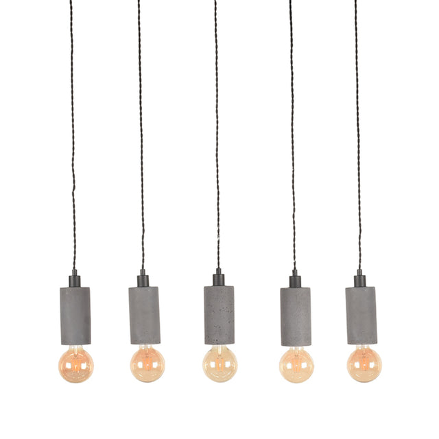 LABEL51 Hanglamp Fresco - Concrete - Beton - 5-Lichts van LABEL51 – Luxe comfort op maat van PureWonen. Vraag naar de beste prijs.