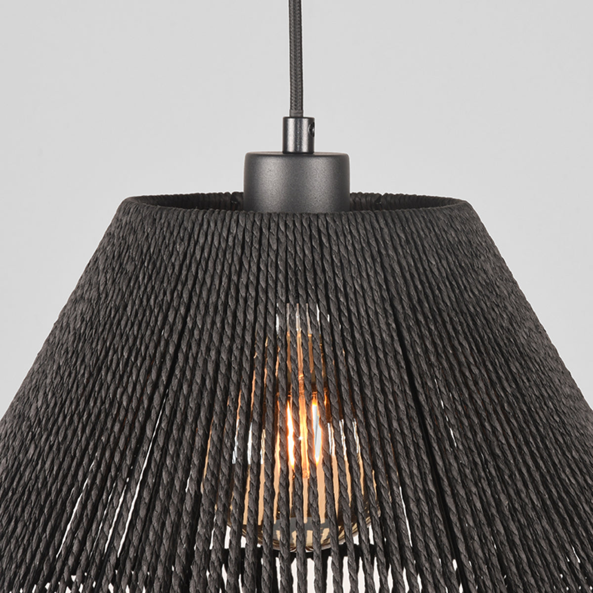 LABEL51 Hanglamp Ibiza - Zwart - Jute - 1-Lichts van LABEL51 – Luxe comfort op maat van PureWonen. Vraag naar de beste prijs.