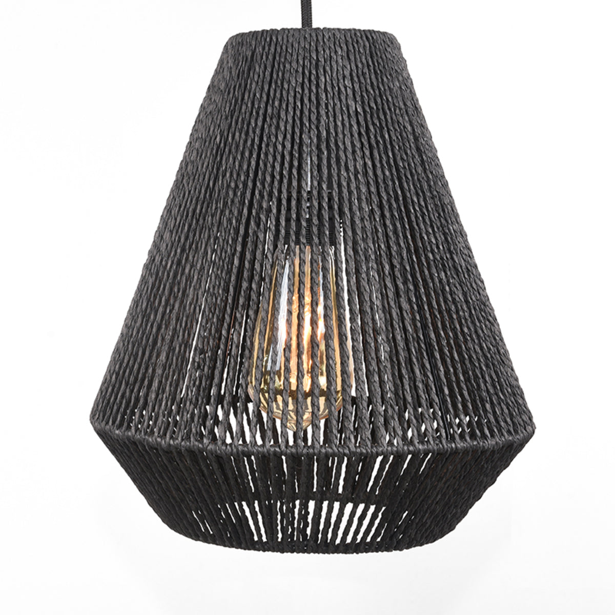 LABEL51 Hanglamp Ibiza - Zwart - Jute - 2-Lichts van LABEL51 - laagste prijs offerte van PureWonen