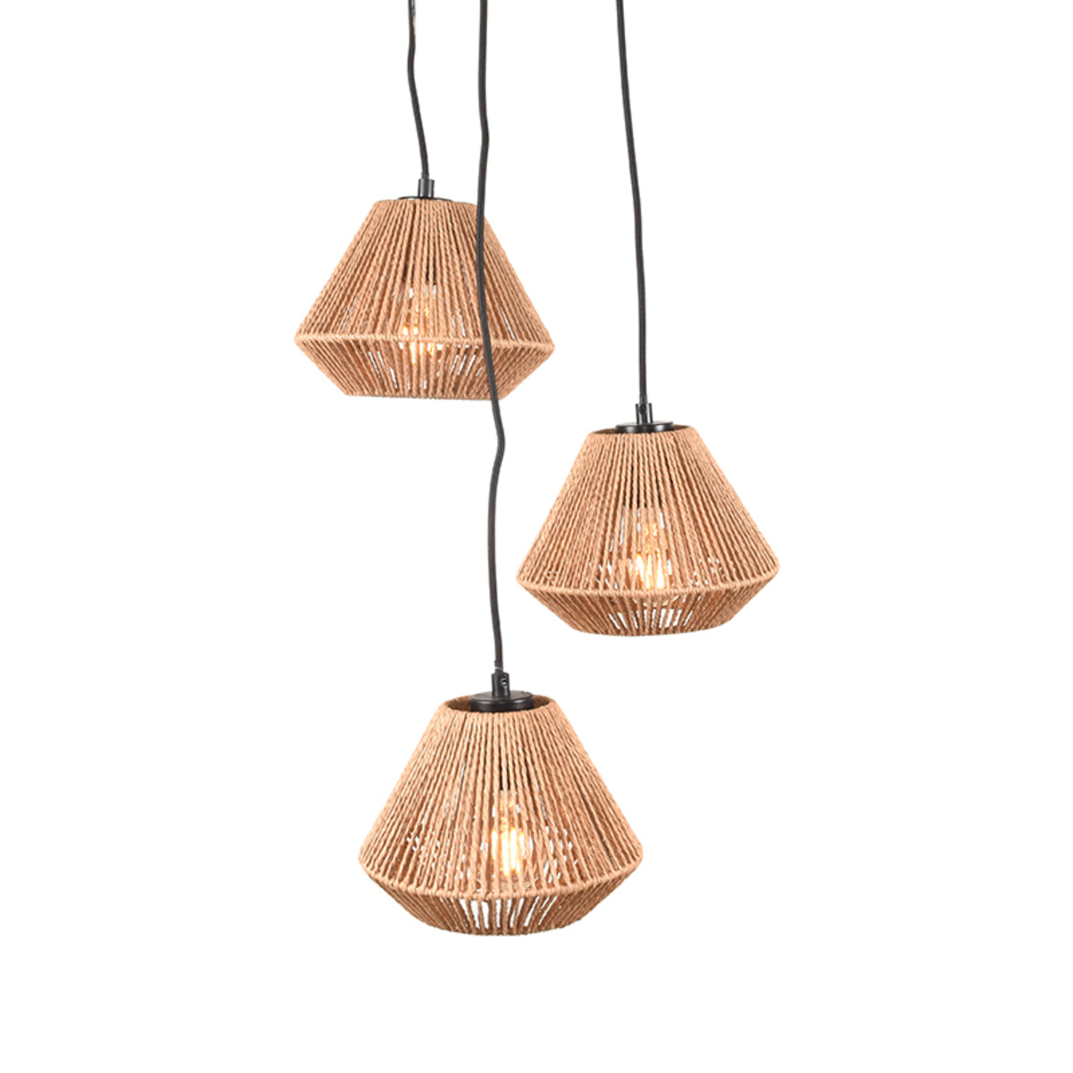 LABEL51 Hanglamp Ibiza - Naturel - Jute - 3-Lichts van LABEL51 - laagste prijs offerte van PureWonen