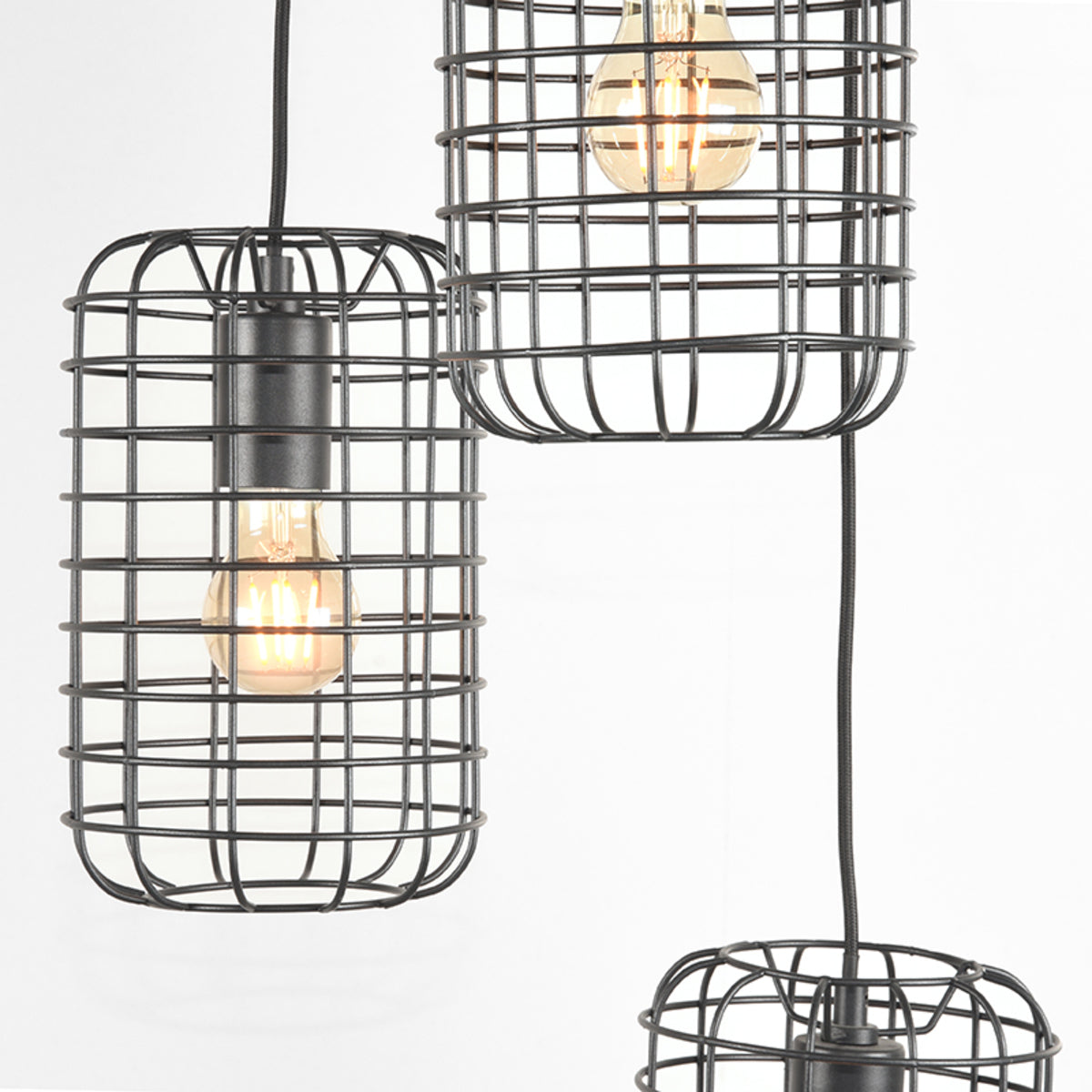 LABEL51 Hanglamp Solido - Zwart - Metaal - 3-Lichts van LABEL51 - laagste prijs offerte van PureWonen