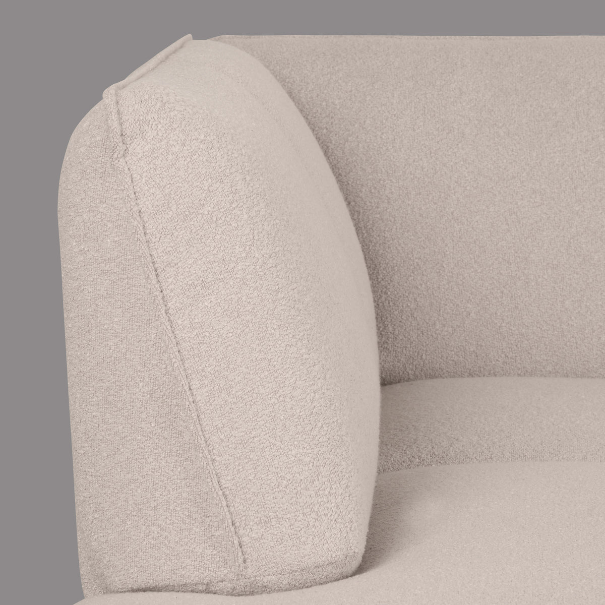 LABEL51 Hoekbank Pesaro - Naturel - Boucle - Links van LABEL51 – Luxe comfort op maat van PureWonen. Vraag naar de beste prijs.