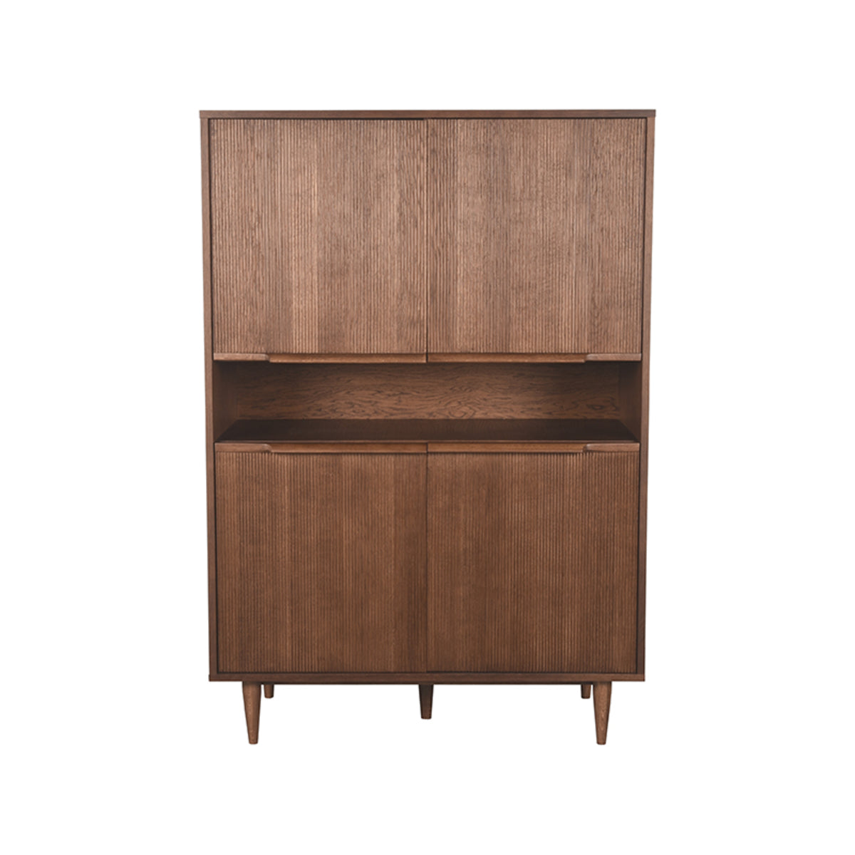 LABEL51 Bergkast Jule - Walnoot - Eiken - Hoge Kast van LABEL51 – Luxe comfort op maat van PureWonen. Vraag naar de beste prijs.