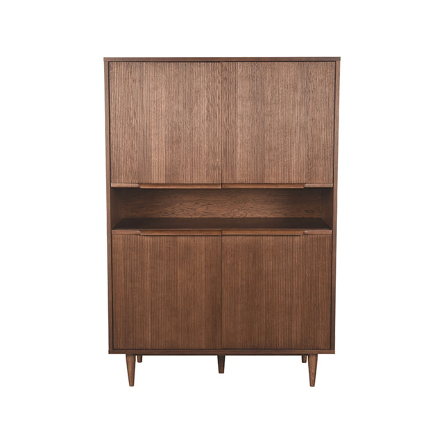 LABEL51 Bergkast Jule - Walnoot - Eiken - Hoge Kast van LABEL51 – Luxe comfort op maat van PureWonen. Vraag naar de beste prijs.