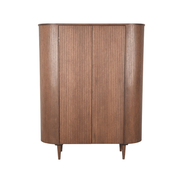 LABEL51 Bergkast Oliva - Walnoot - Eiken - Hoge Kast van LABEL51 – Luxe comfort op maat van PureWonen. Vraag naar de beste prijs.