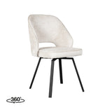 LABEL51 Eetkamerstoel Lewis - Crème - Fluweel van LABEL51 – Luxe comfort op maat van PureWonen. Vraag naar de beste prijs.