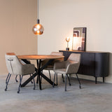 LABEL51 Eetkamerstoel Lenny - Taupe - Microfiber van LABEL51 – Luxe comfort op maat van PureWonen. Vraag naar de beste prijs.