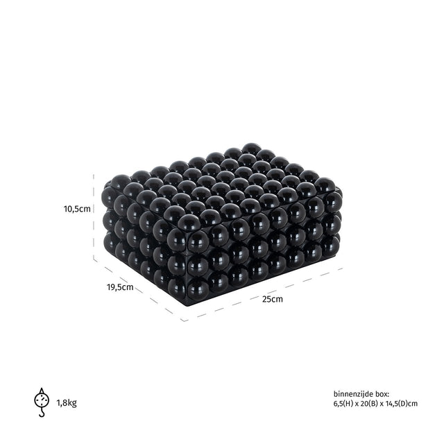 Juwelenbox Batool klein (Black) van Richmond Interiors – Luxe comfort op maat van PureWonen. Vraag naar de beste prijs.