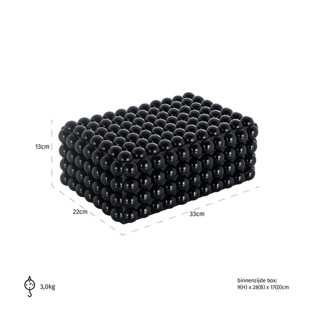 Juwelenbox Batool groot (Black) van Richmond Interiors – Luxe comfort op maat van PureWonen. Vraag naar de beste prijs.