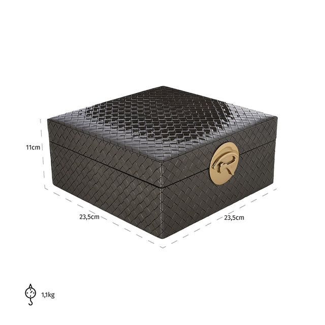 Juwelenbox Rosaly groot antracite (Antraciet) van Richmond Interiors - laagste prijs offerte van PureWonen