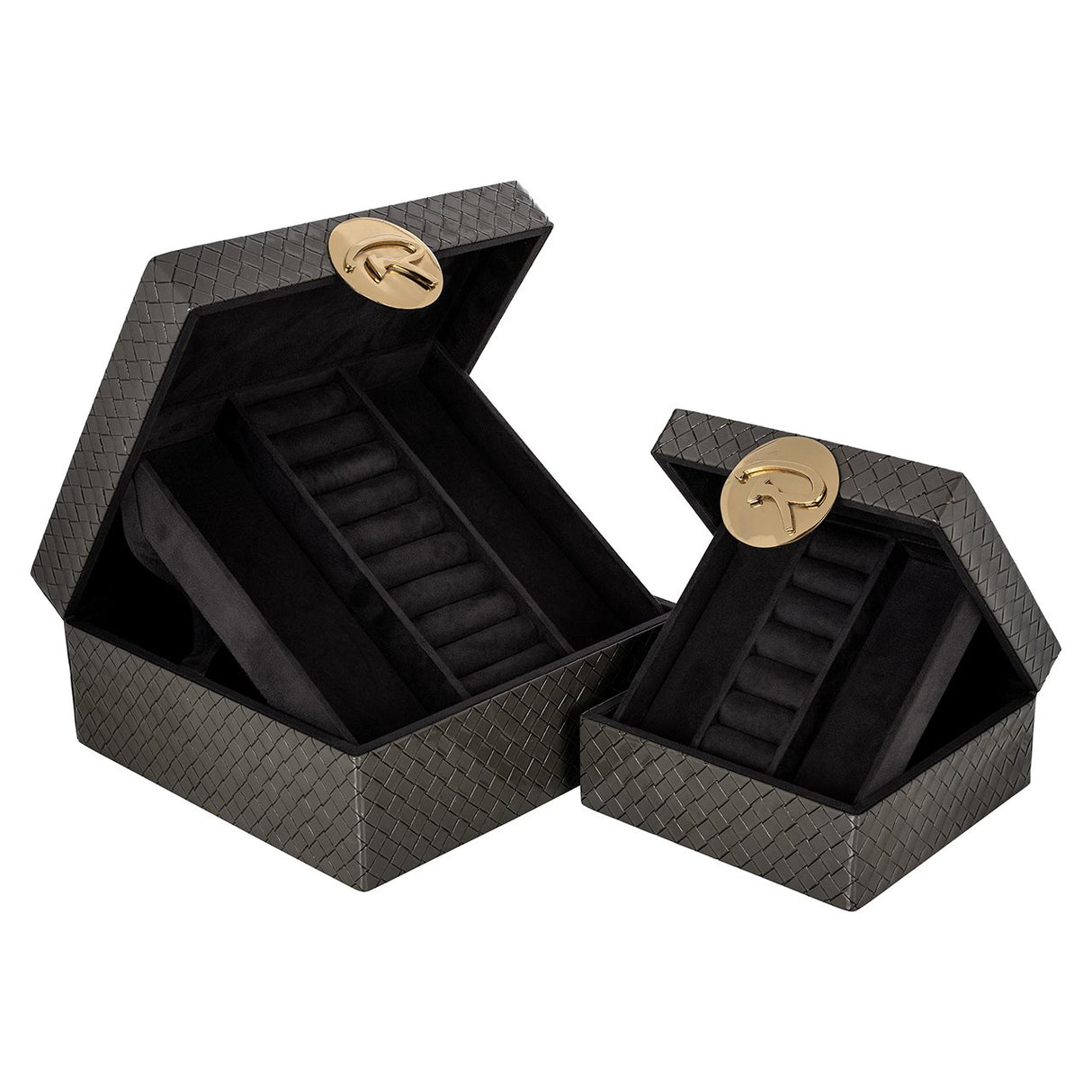 Juwelenbox Rosaly groot antracite (Antraciet) van Richmond Interiors - laagste prijs offerte van PureWonen