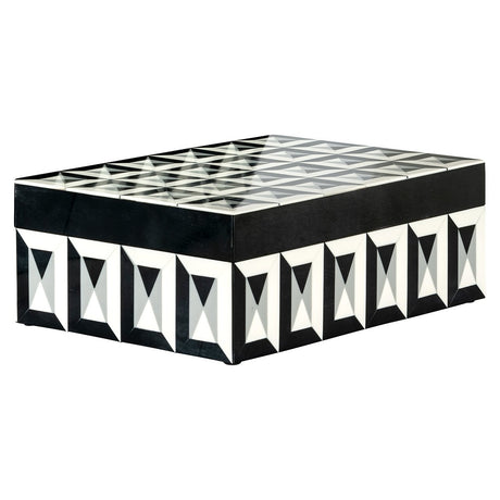 Juwelenbox Licia groot (Black/white) van Richmond Interiors – Luxe comfort op maat van PureWonen. Vraag naar de beste prijs.