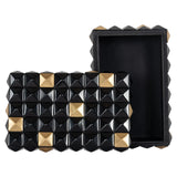 Opbergdoos Velicia black/gold