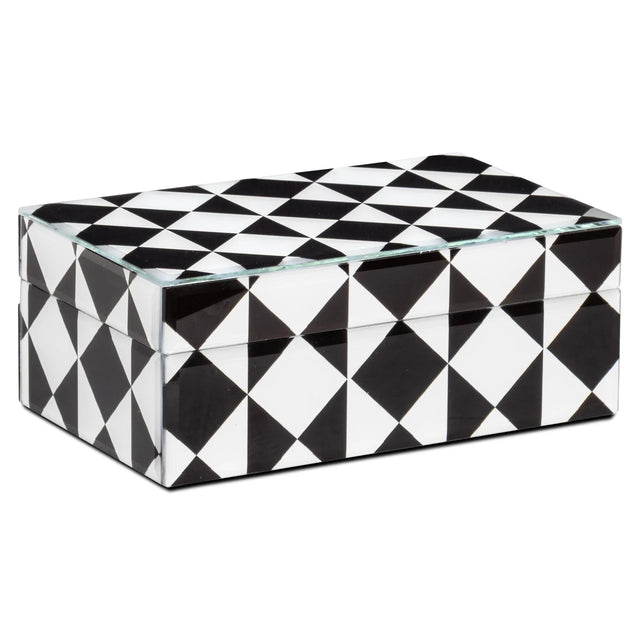 Opbergdoos Silas black/white small van Richmond Interiors – Luxe comfort op maat van PureWonen. Vraag naar de beste prijs.
