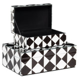 Opbergdoos Silas black/white small van Richmond Interiors – Luxe comfort op maat van PureWonen. Vraag naar de beste prijs.
