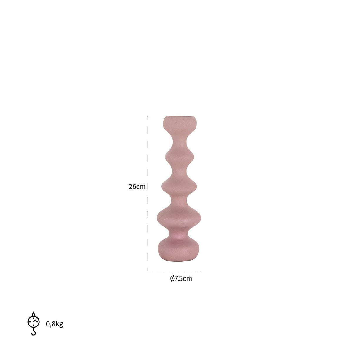 Kandelaar Bijou klein (Pink) van Richmond Interiors – Luxe comfort op maat van PureWonen. Vraag naar de beste prijs.