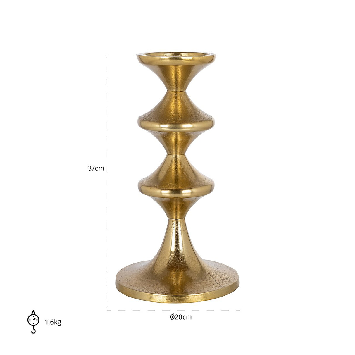 Kandelaar Ayden klein (Gold) van Richmond Interiors – Luxe comfort op maat van PureWonen. Vraag naar de beste prijs.