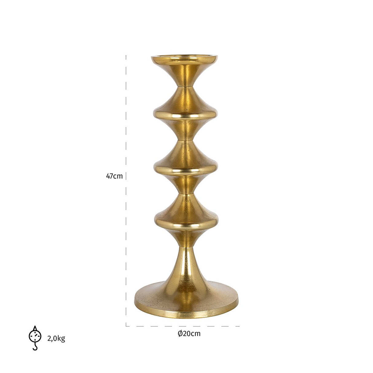 Kandelaar Ayden groot (Gold) van Richmond Interiors – Luxe comfort op maat van PureWonen. Vraag naar de beste prijs.