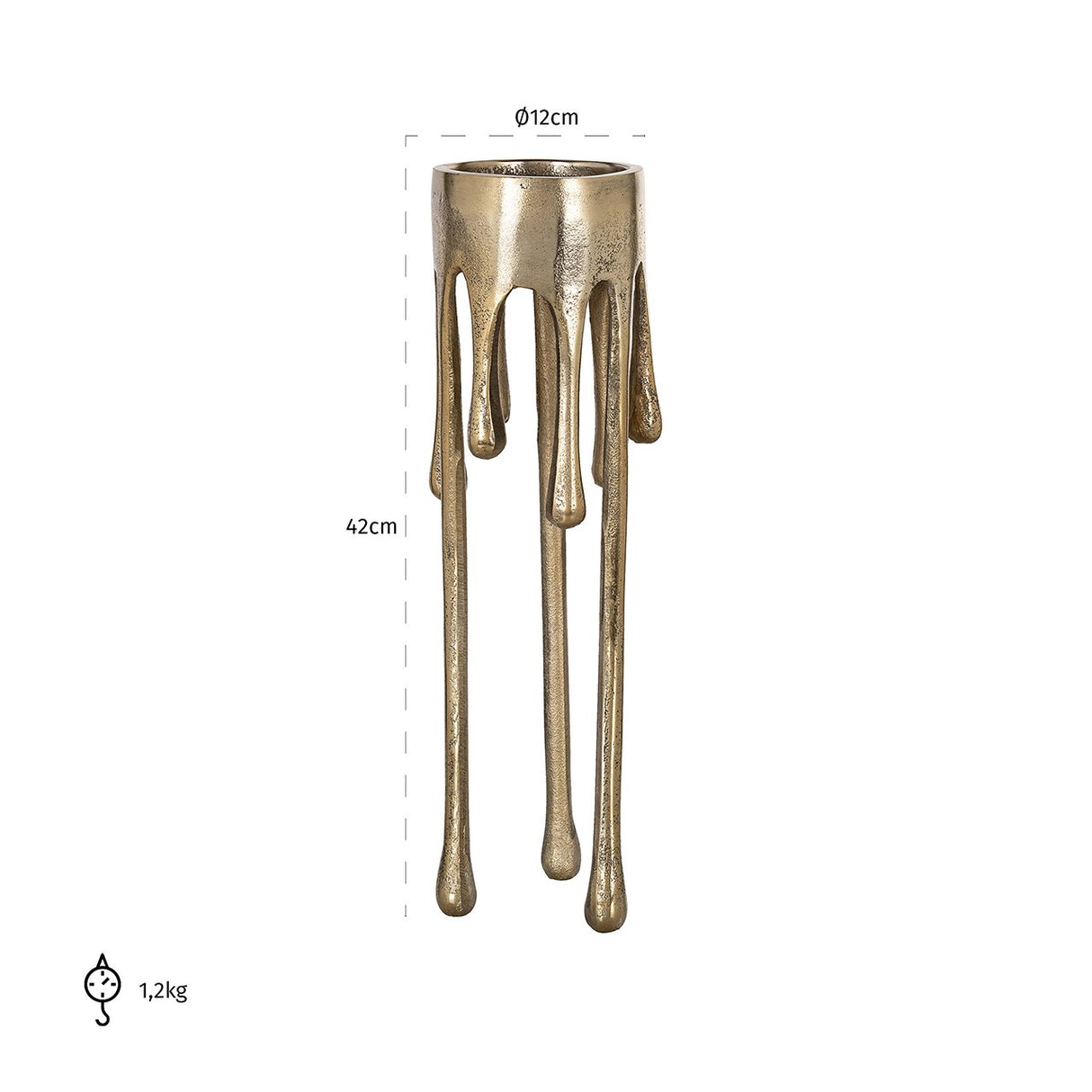 Kandelaar Lorin groot (Brushed Gold) van Richmond Interiors – Luxe comfort op maat van PureWonen. Vraag naar de beste prijs.
