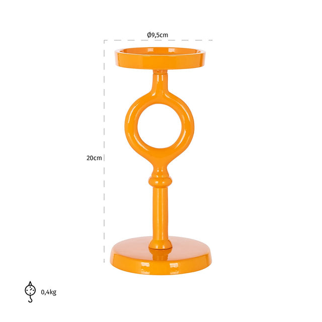 Kandelaar Elina oranje van Richmond Interiors – Luxe comfort op maat van PureWonen. Vraag naar de beste prijs.