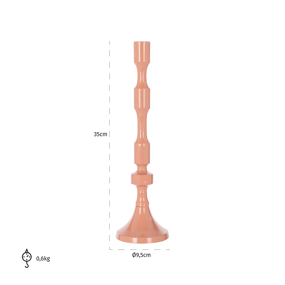 Kandelaar Kyra groot (Pink) van Richmond Interiors – Luxe comfort op maat van PureWonen. Vraag naar de beste prijs.