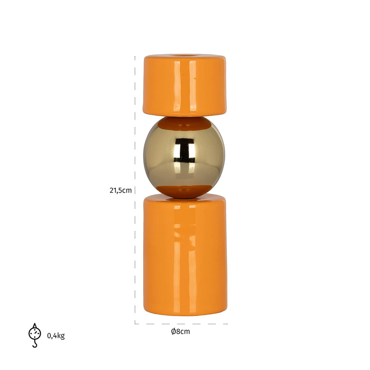 Kandelaar Kira (Orange) van Richmond Interiors – Luxe comfort op maat van PureWonen. Vraag naar de beste prijs.