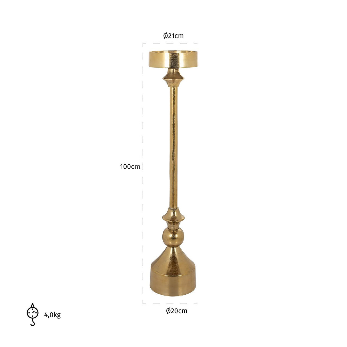 Kandelaar Presley big (Gold) van Richmond Interiors – Luxe comfort op maat van PureWonen. Vraag naar de beste prijs.