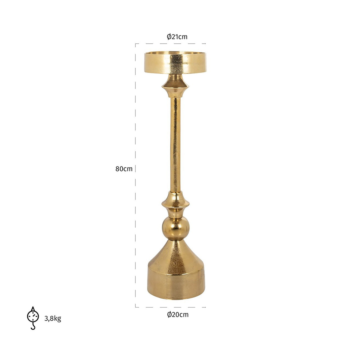 Kandelaar Presley small (Gold) van Richmond Interiors – Luxe comfort op maat van PureWonen. Vraag naar de beste prijs.