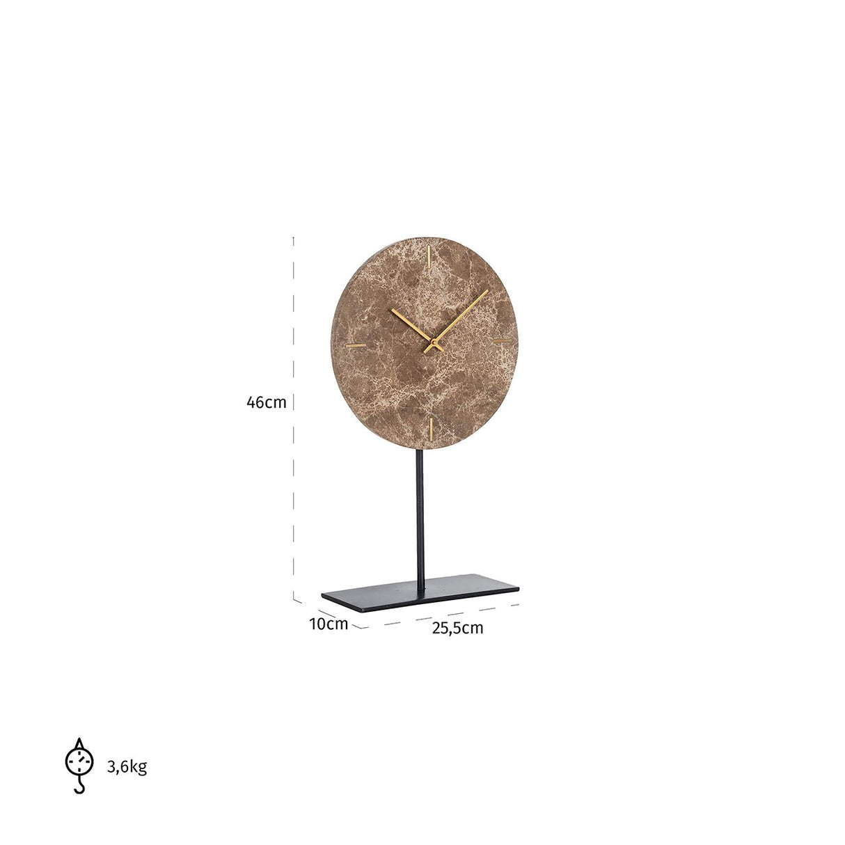 Klok Brett op standaard bruin (Brown) van Richmond Interiors – Luxe comfort op maat van PureWonen. Vraag naar de beste prijs.
