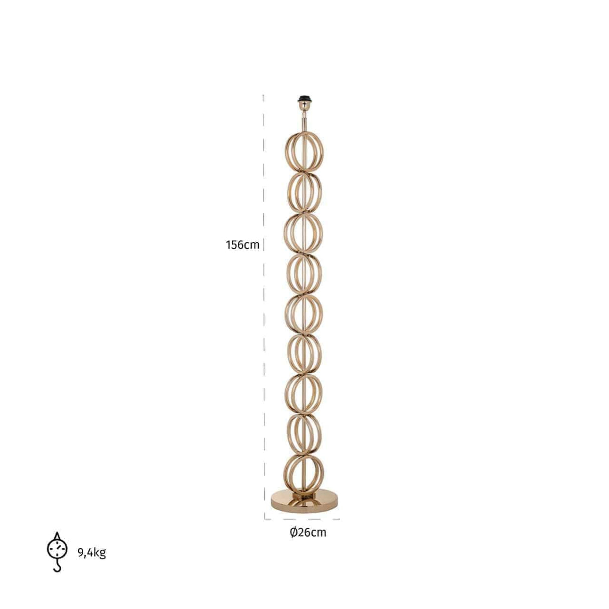 Vloerlamp Adyson goud (Gold) van Richmond Interiors - laagste prijs offerte van PureWonen