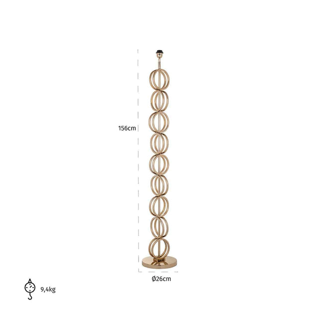 Vloerlamp Adyson goud (Gold) van Richmond Interiors - laagste prijs offerte van PureWonen