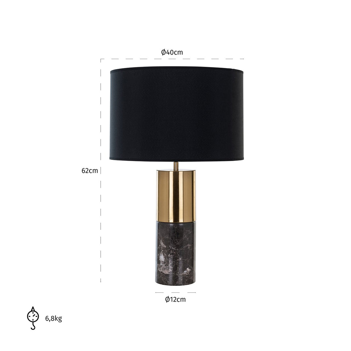 Tafellamp Nyo (Black) van Richmond Interiors – Luxe comfort op maat van PureWonen. Vraag naar de beste prijs.