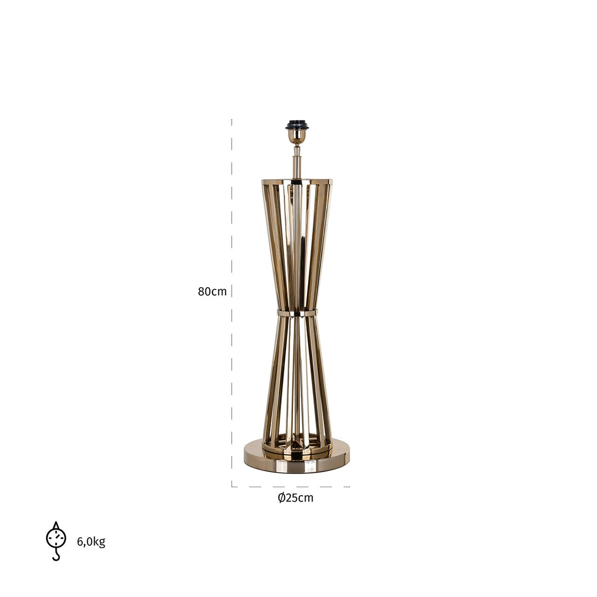 Tafellamp Jaina goud (Gold) van Richmond Interiors - laagste prijs offerte van PureWonen