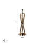 Tafellamp Jaina goud (Gold) van Richmond Interiors - laagste prijs offerte van PureWonen