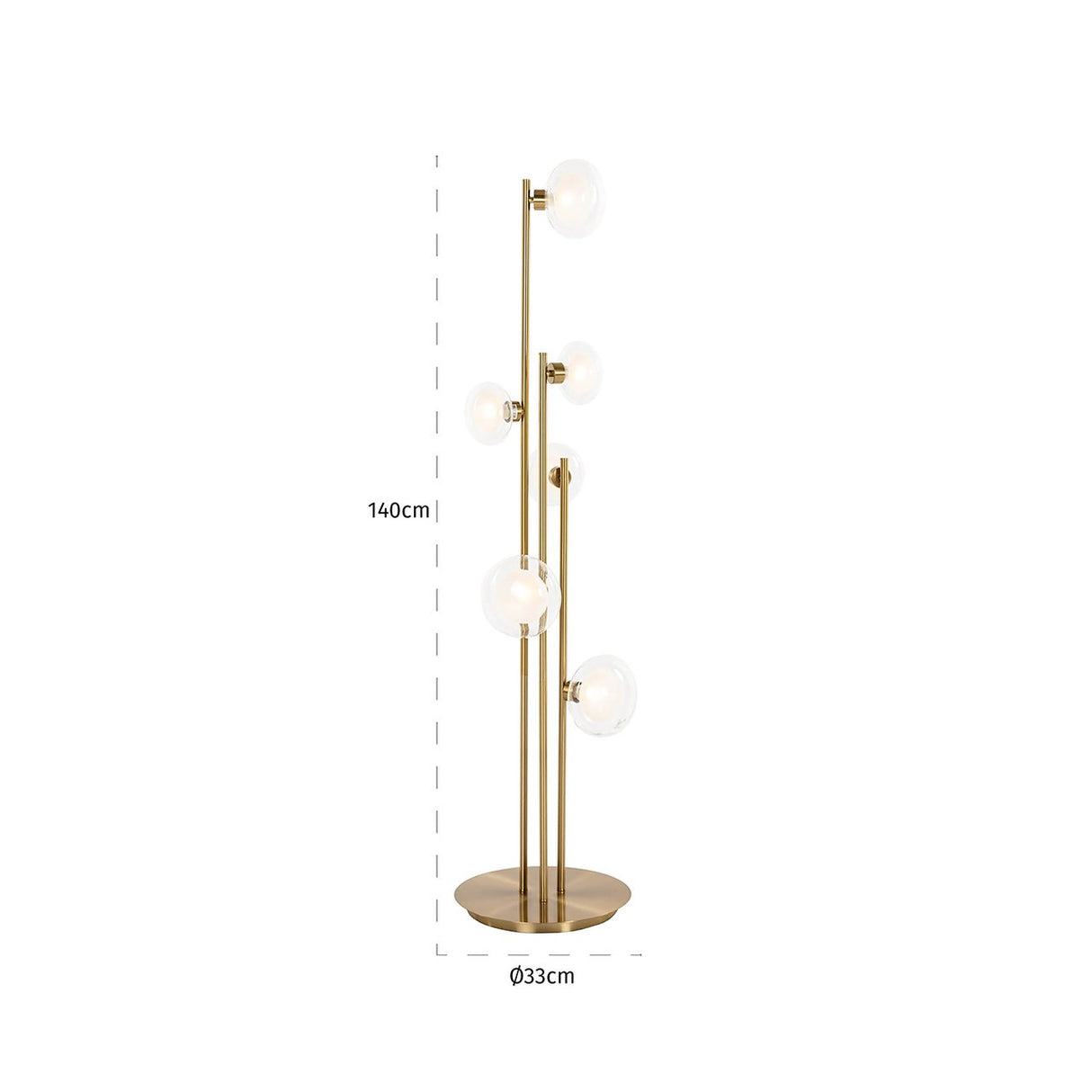 Vloerlamp Luva brass (Brushed Gold) van Richmond Interiors – Luxe comfort op maat van PureWonen. Vraag naar de beste prijs.