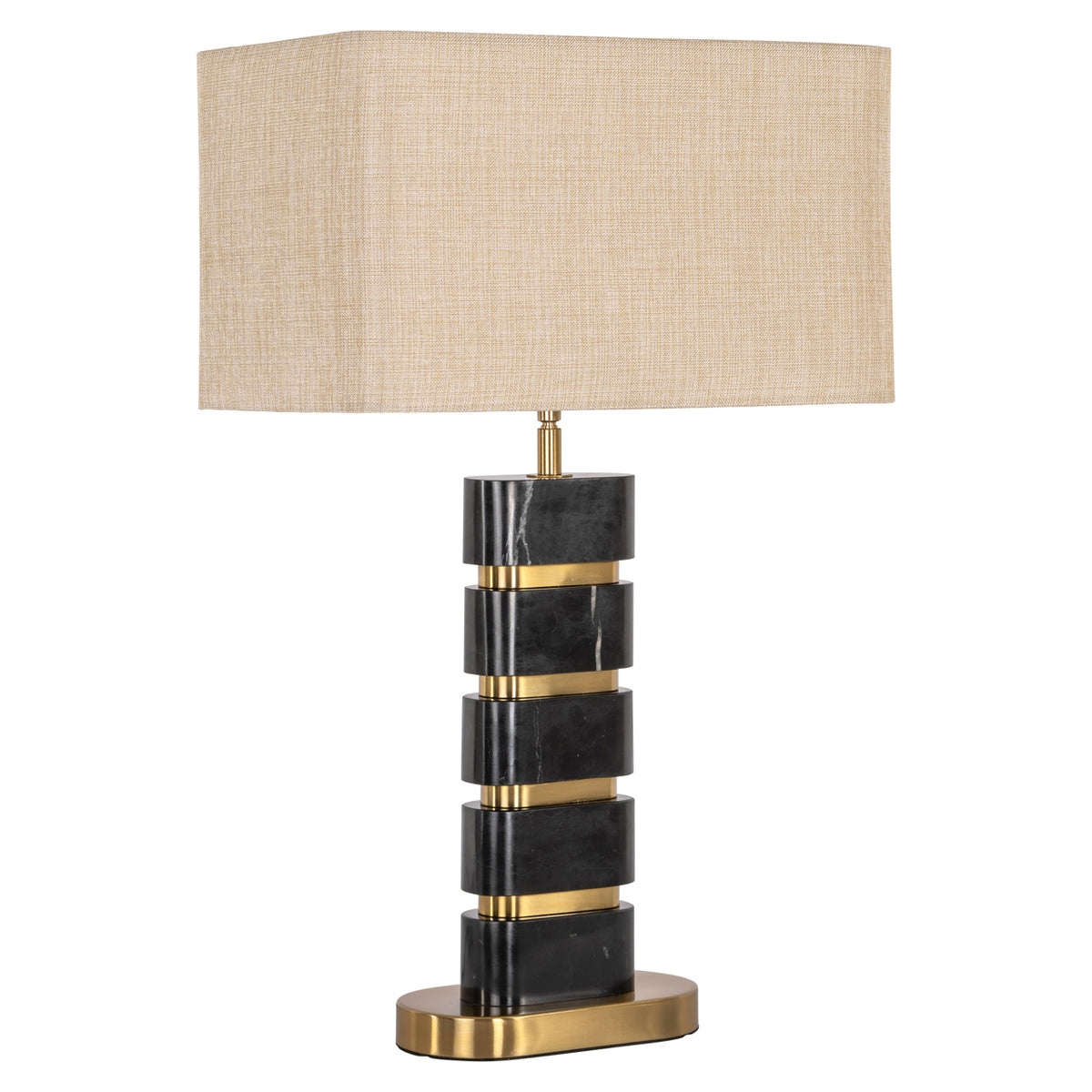 Tafellamp Levina incl. lampenkap (Black/gold) – Richmond Interiors