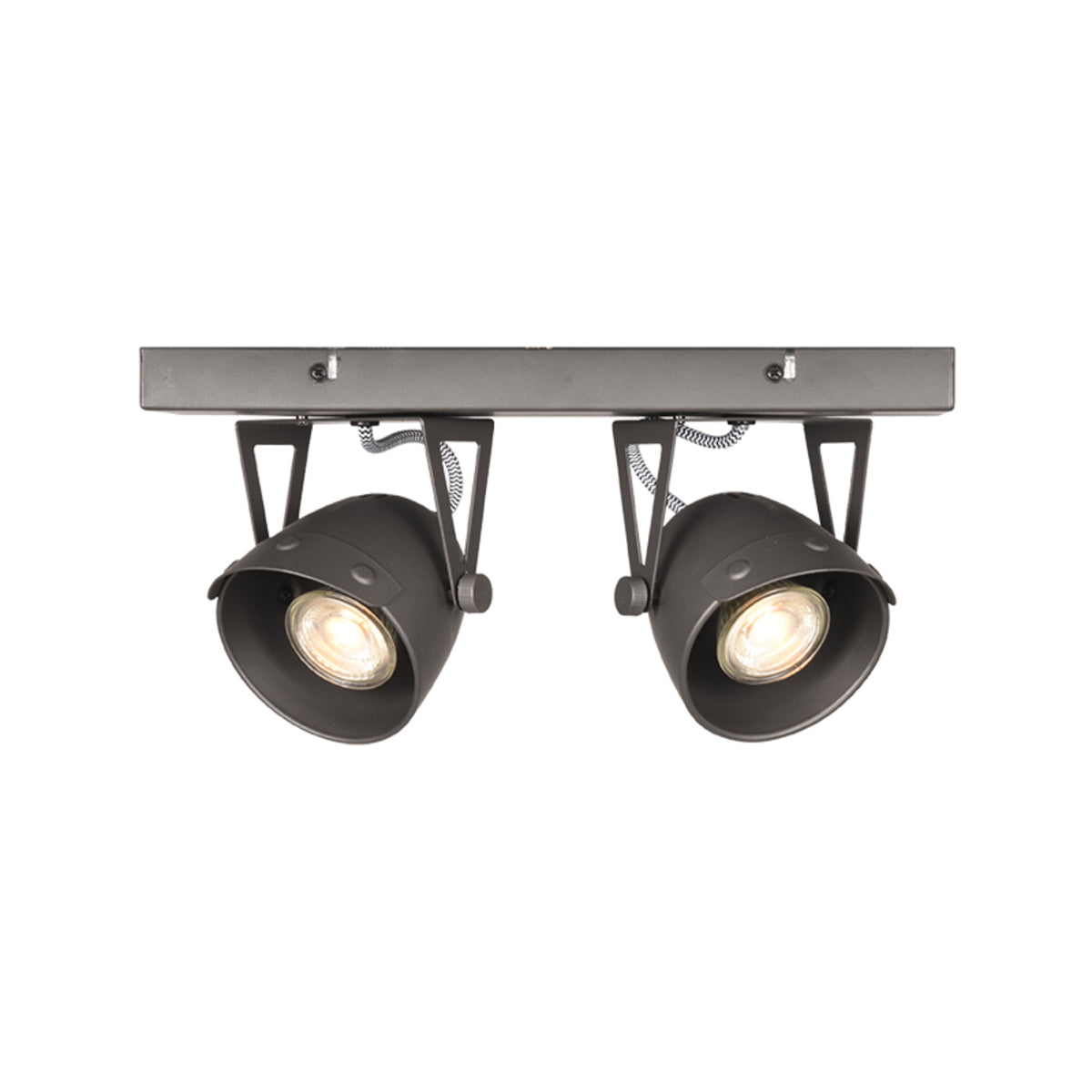 LABEL51 Spot Cap led - Burned Steel - Metaal - 2 Lichts van LABEL51 - laagste prijs offerte van PureWonen