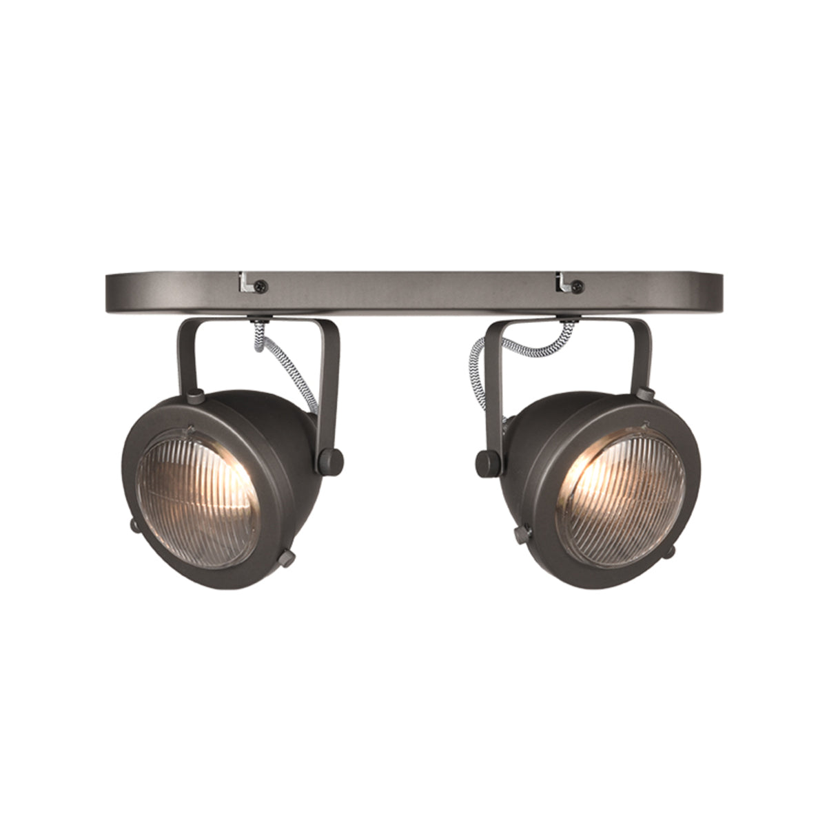 LABEL51 Spot Moto - Burned Steel - Metaal - 2 Lichts van LABEL51 – Luxe comfort op maat van PureWonen. Vraag naar de beste prijs.