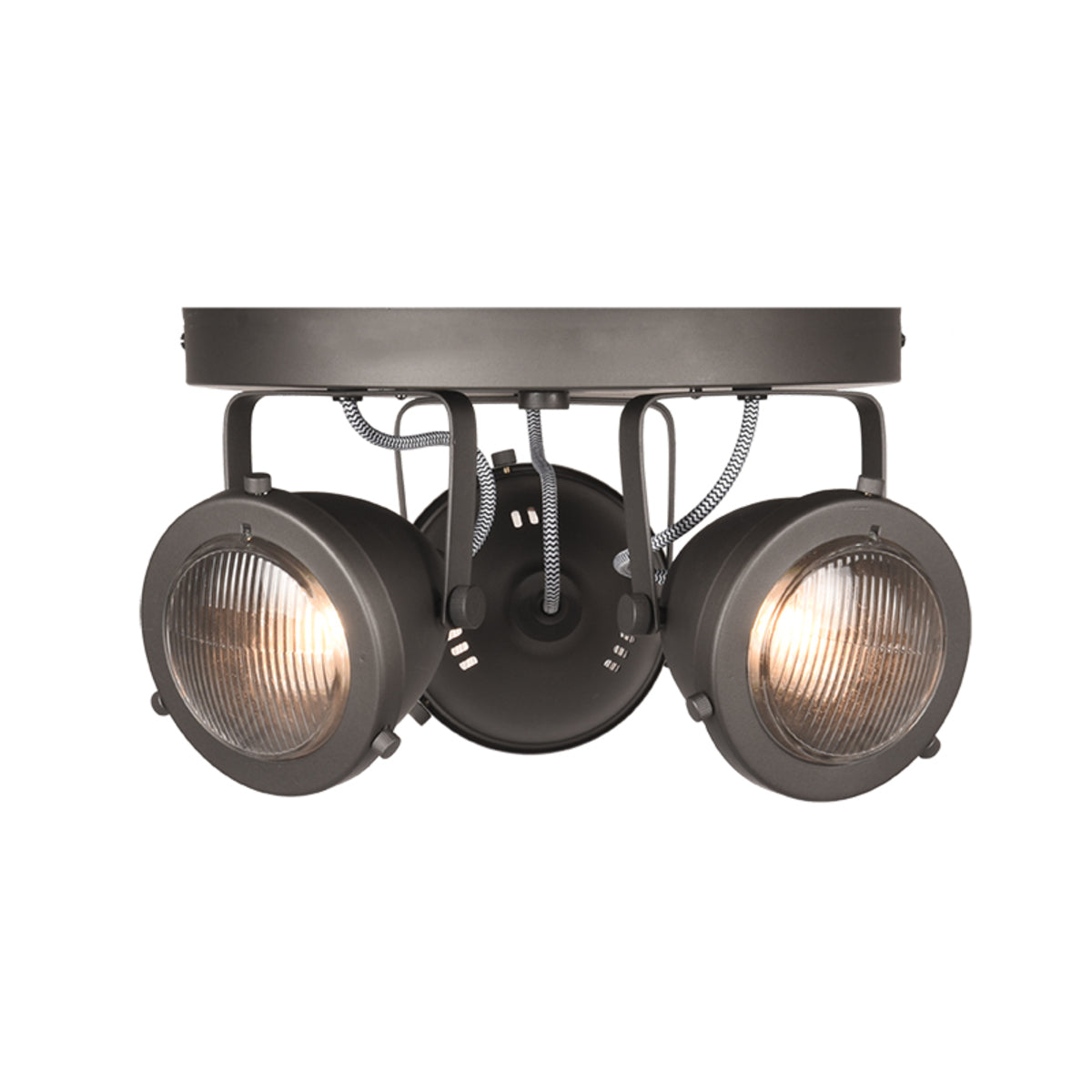 LABEL51 Spot Moto - Burned Steel - Metaal - 3 Lichts van LABEL51 - laagste prijs offerte van PureWonen