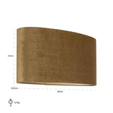 Lampenkap Addy  gold velvet, ovaal (Gold) van Richmond Interiors – Luxe comfort op maat van PureWonen. Vraag naar de beste prijs.