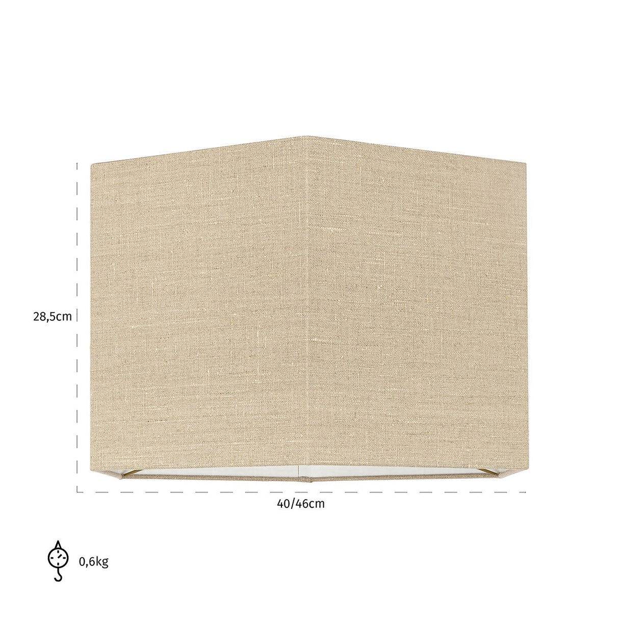 Lampenkap Sally sand linnen,  medium zeshoekig van Richmond Interiors – Luxe comfort op maat van PureWonen. Vraag naar de beste prijs.