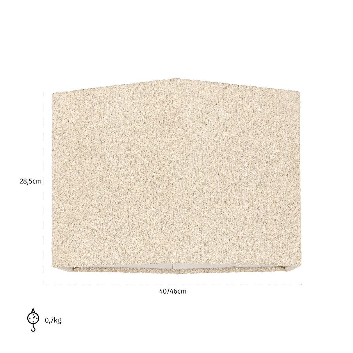 Lampenkap Miley sand bouclé, medium zeshoekig van Richmond Interiors – Luxe comfort op maat van PureWonen. Vraag naar de beste prijs.