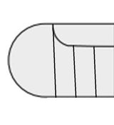 Eetkamer bank Landmark customized open end left straight