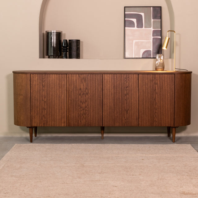 LABEL51 Dressoir Oliva - Walnoot - Eiken - Dressoir 220 cm van LABEL51 – Luxe comfort op maat van PureWonen. Vraag naar de beste prijs.