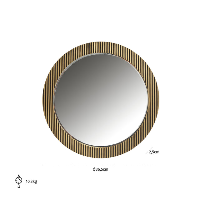 Spiegel Ironville 86Ø (Gold) van Richmond Interiors – Luxe comfort op maat van PureWonen. Vraag naar de beste prijs.