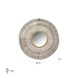 Spiegel Aliza 75Ø (Brushed Gold) van Richmond Interiors - laagste prijs offerte van PureWonen