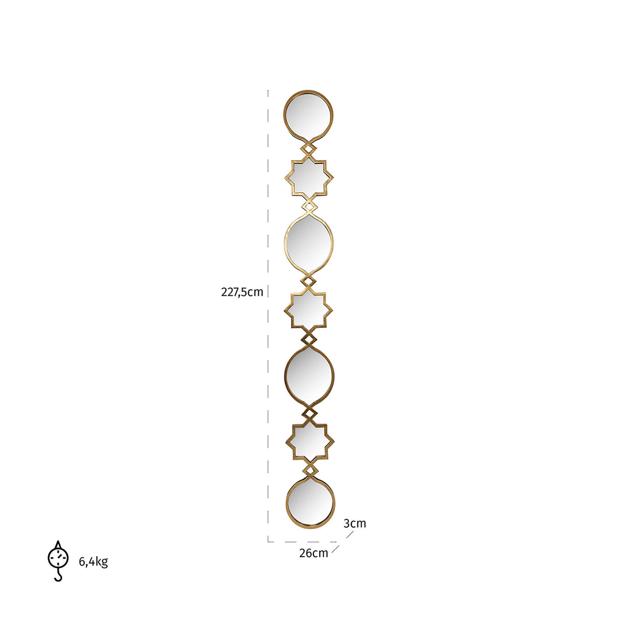 Spiegel Babice goud (Gold) van Richmond Interiors – Luxe comfort op maat van PureWonen. Vraag naar de beste prijs.