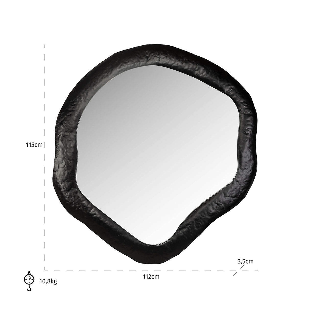 Spiegel Babet zwart (Black) van Richmond Interiors – Luxe comfort op maat van PureWonen. Vraag naar de beste prijs.